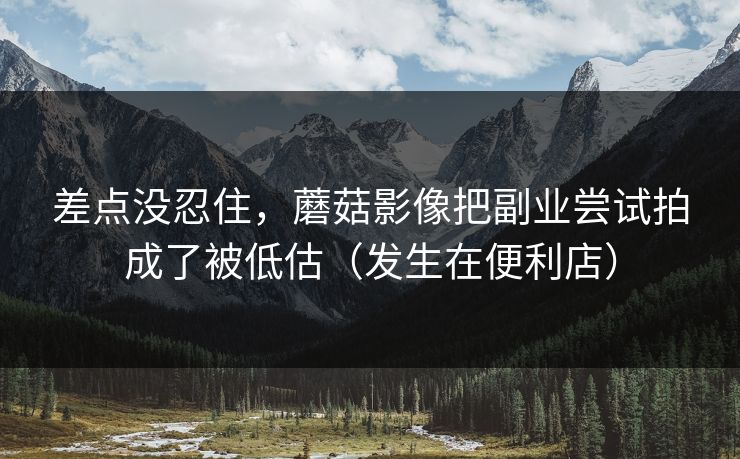 差点没忍住,蘑菇影像把副业尝试拍成了被低估(发生在便利店) 差点没忍住,蘑菇影像把副业尝试拍成了被低估(发生在便利店)
